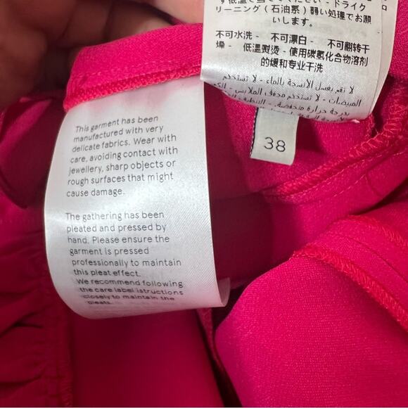 STELLA MCCARTNEY Miranda Dress in Bubble Gum sz 38 ruffle - Picture 10 of 12